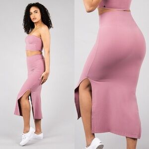 BuffBunny Pink Midi Skirt